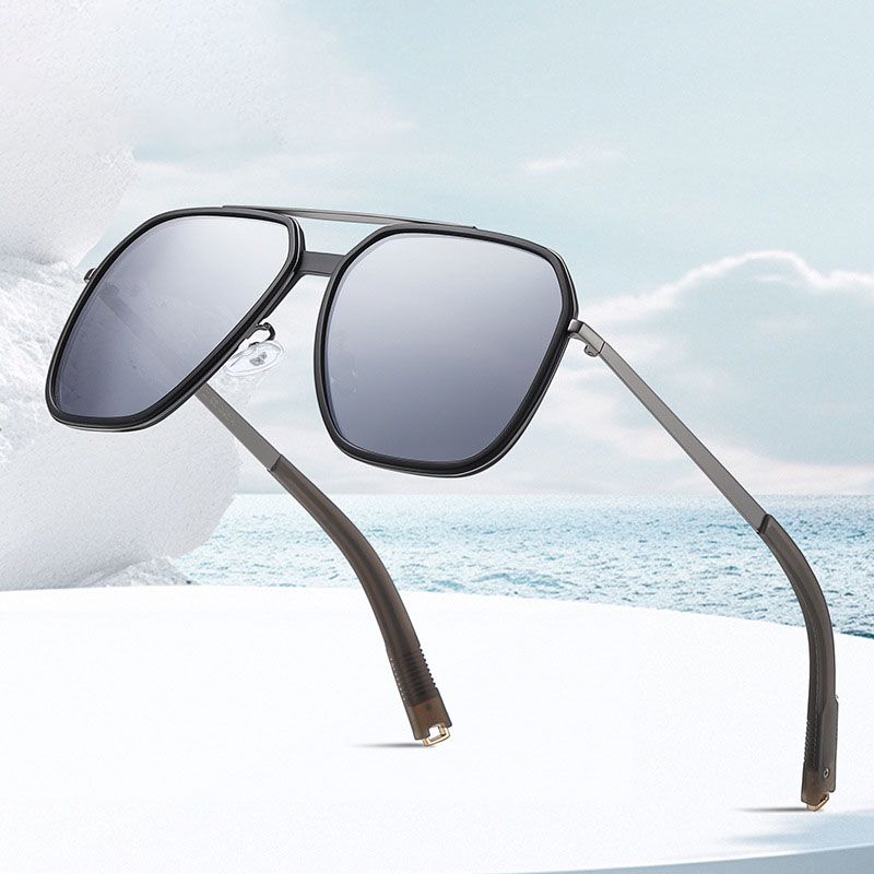 Retro Aluminum Magnesium Polarized Sunglasses for Men Women Night Vision Enhancement Driving Glasses Casual Photochromic Goggles