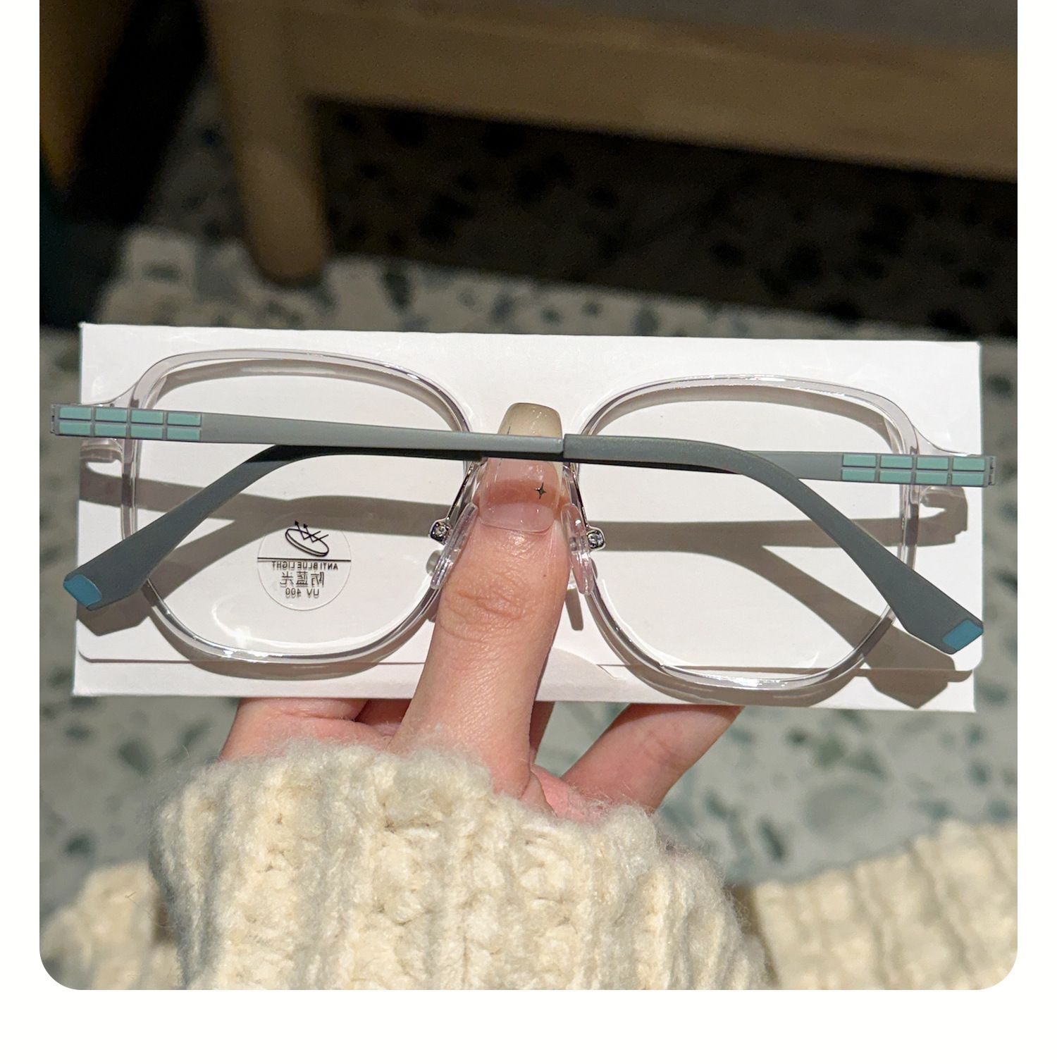 TR90 Photochromic Glasses For Women Men Fashion Round Eyewear For Women Office Computer Anti Blue Light Eye UV400 Sun Glasses