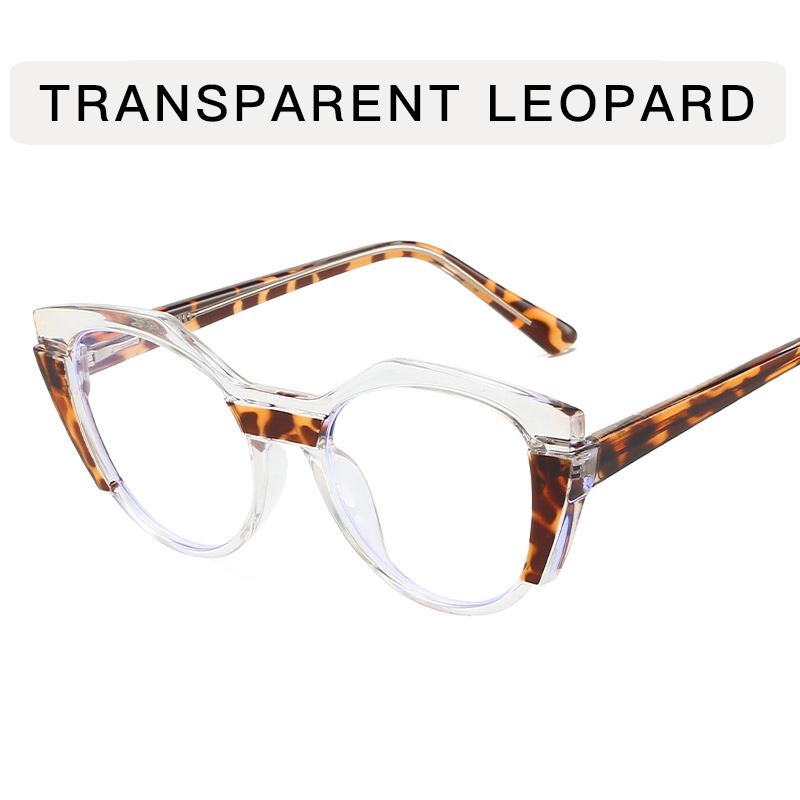 New Cat'S Eye Spring Leg Insert Eyeglasses Women'S Anti-Blue Light Reading Glasses Eyeglasses Frames Fashion Trend Flat Glasses