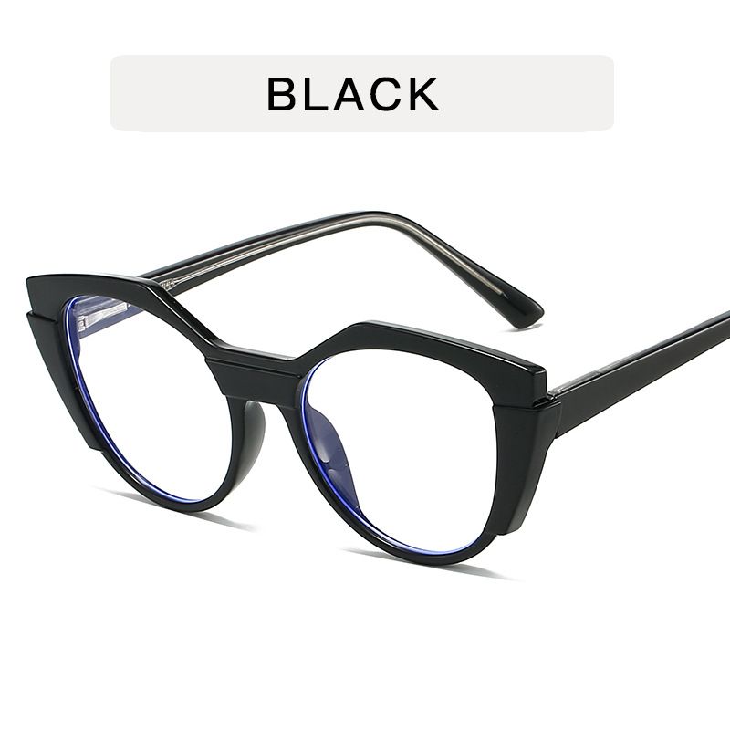 New Cat'S Eye Spring Leg Insert Eyeglasses Women'S Anti-Blue Light Reading Glasses Eyeglasses Frames Fashion Trend Flat Glasses
