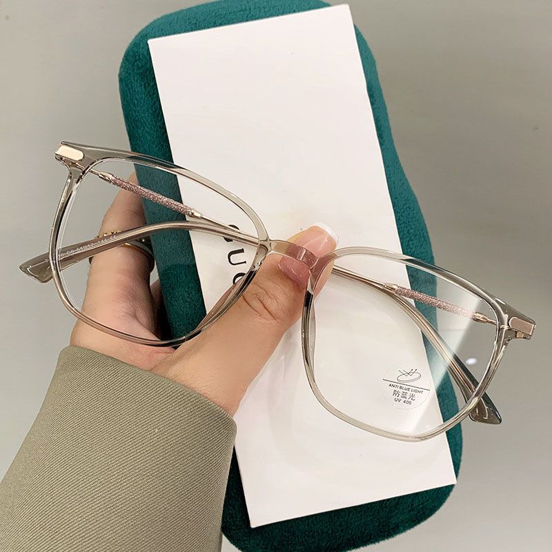 Square Flash Diamond Legs Decor Glasses Women Anti Blue Light Computer Glasses Black TR90 Spectacle Frame Fashion 2025 Glasses