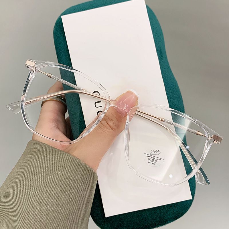 Square Flash Diamond Legs Decor Glasses Women Anti Blue Light Computer Glasses Black TR90 Spectacle Frame Fashion 2025 Glasses