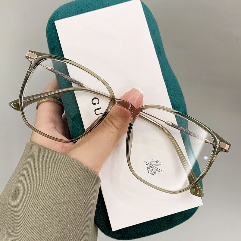 Square Flash Diamond Legs Decor Glasses Women Anti Blue Light Computer Glasses Black TR90 Spectacle Frame Fashion 2025 Glasses