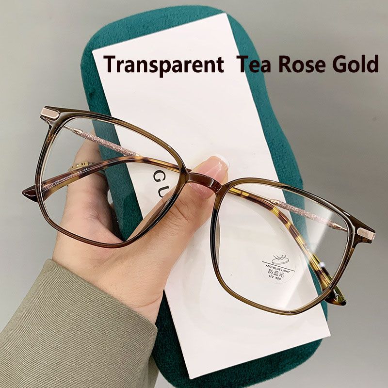 Square Flash Diamond Legs Decor Glasses Women Anti Blue Light Computer Glasses Black TR90 Spectacle Frame Fashion 2025 Glasses