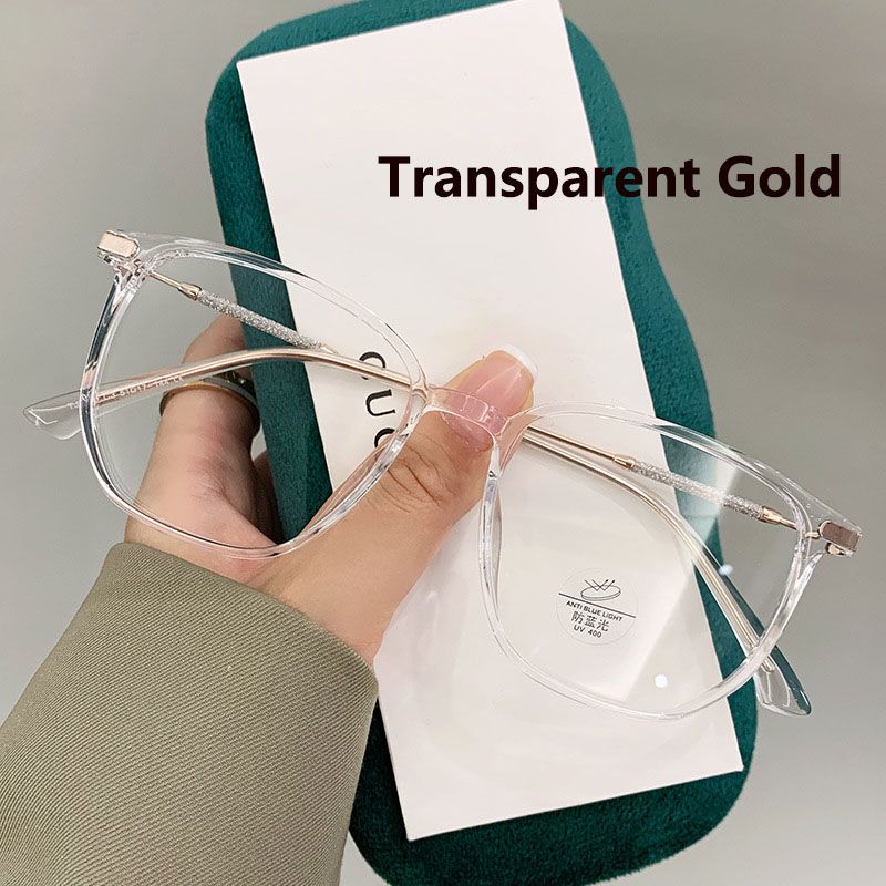 Square Flash Diamond Legs Decor Glasses Women Anti Blue Light Computer Glasses Black TR90 Spectacle Frame Fashion 2025 Glasses