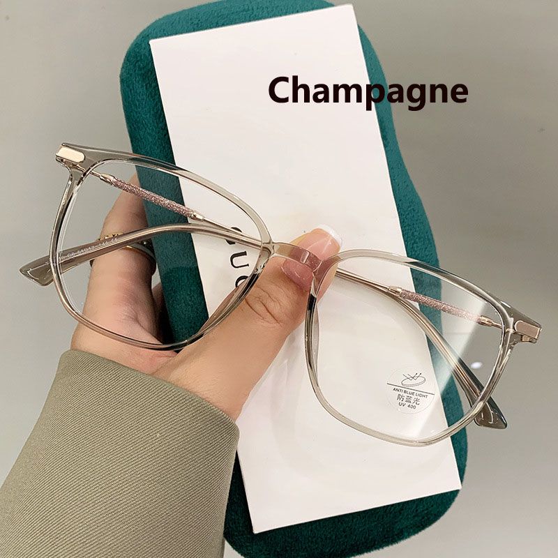 Square Flash Diamond Legs Decor Glasses Women Anti Blue Light Computer Glasses Black TR90 Spectacle Frame Fashion 2025 Glasses