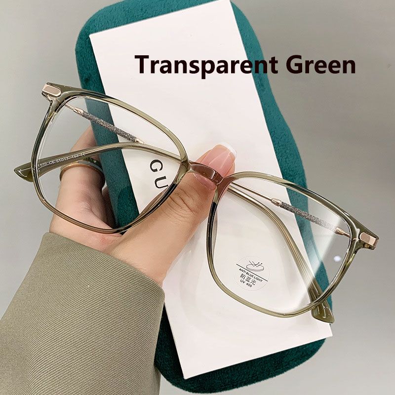 Square Flash Diamond Legs Decor Glasses Women Anti Blue Light Computer Glasses Black TR90 Spectacle Frame Fashion 2025 Glasses