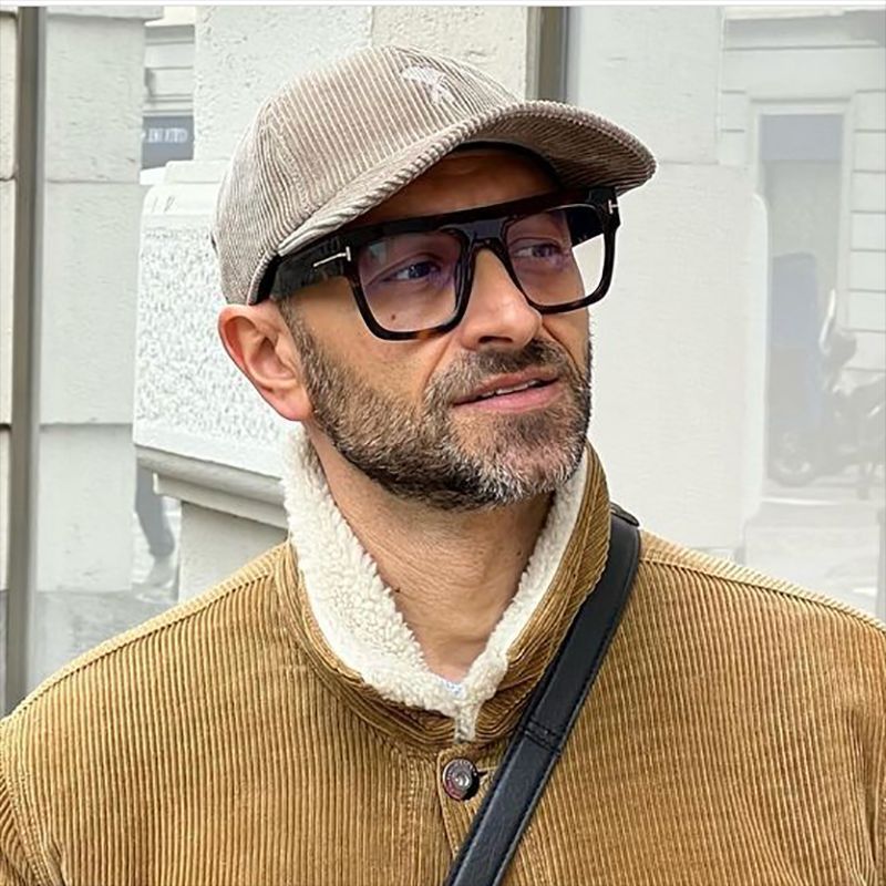 Oversized Vintage Anti Blue Light Optical Square Flat Top Glasses Frame Women For men Luxury Brand Designer  Eye Glass Frame