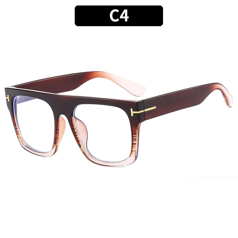 Oversized Vintage Anti Blue Light Optical Square Flat Top Glasses Frame Women For men Luxury Brand Designer  Eye Glass Frame