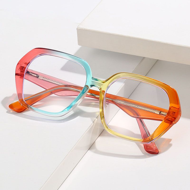 Retro Anti Blue Light Computer Glasses Frame Women Oversized Men Trendy Fashionable Stylish Eyeglasses Classic Spectacles Ouclos