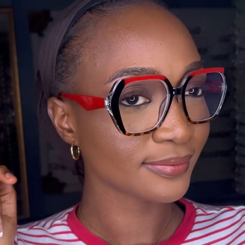 Retro Anti Blue Light Computer Glasses Frame Women Oversized Men Trendy Fashionable Stylish Eyeglasses Classic Spectacles Ouclos