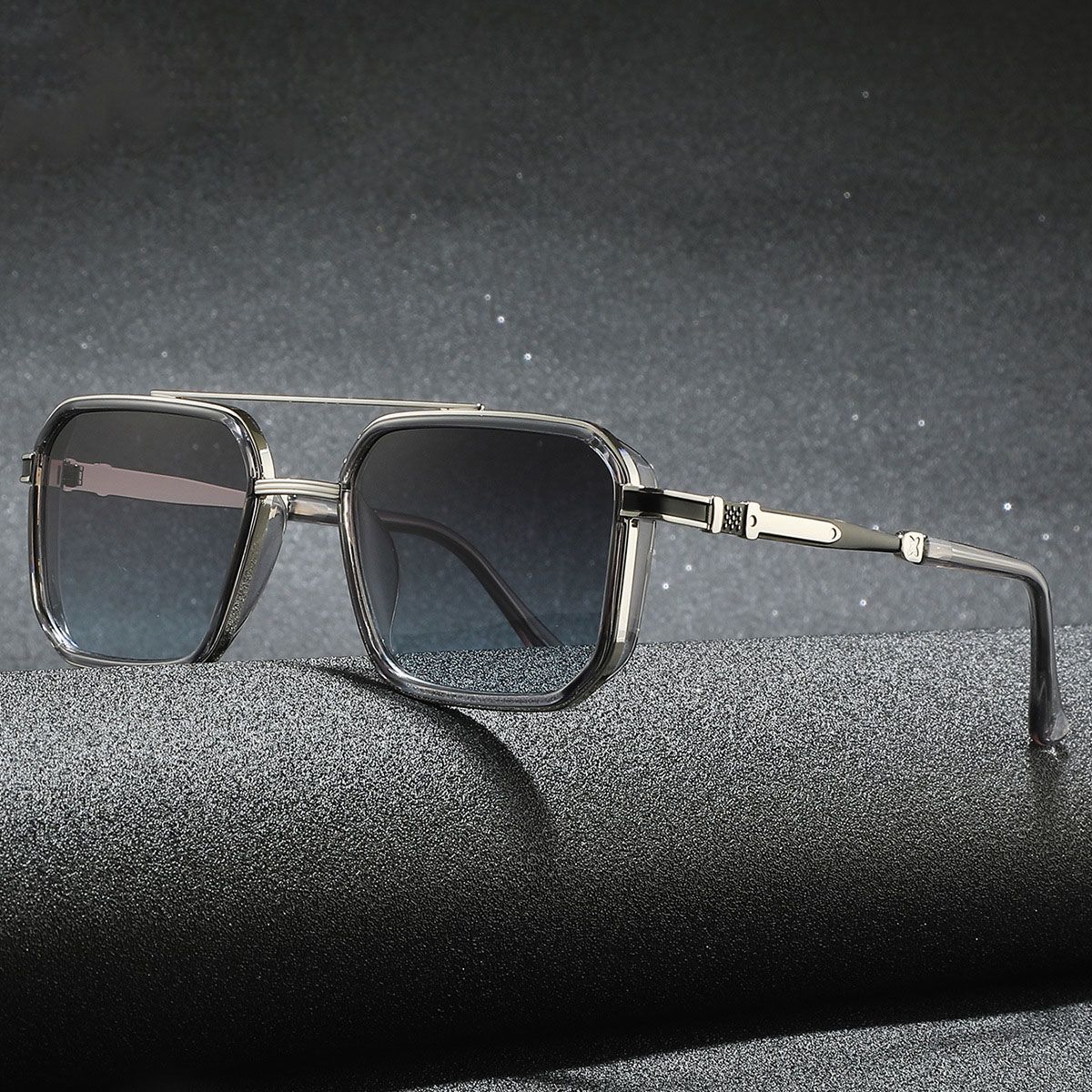 Square Polarized Sunglasses Men Metal Frame Glasses Resin Lens Male Sun Glasses Driving Travel Outdoor Eyewears UV400 Oculos