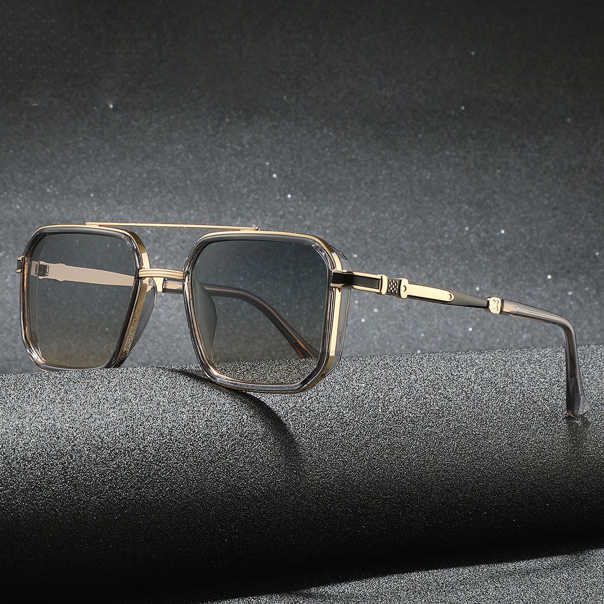 Square Polarized Sunglasses Men Metal Frame Glasses Resin Lens Male Sun Glasses Driving Travel Outdoor Eyewears UV400 Oculos
