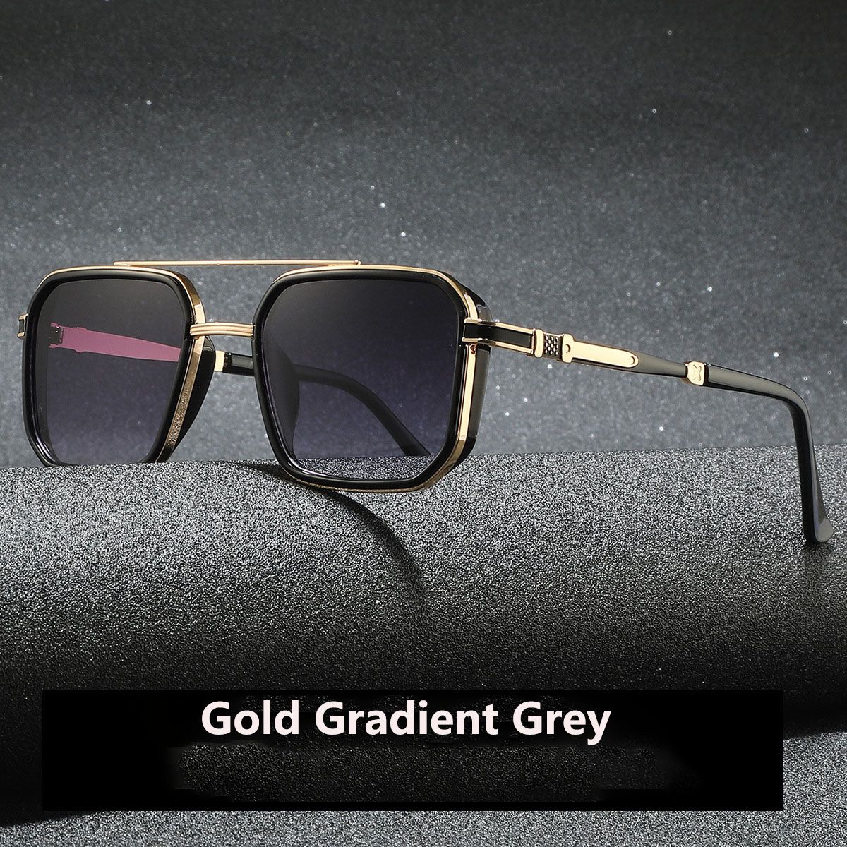 Square Polarized Sunglasses Men Metal Frame Glasses Resin Lens Male Sun Glasses Driving Travel Outdoor Eyewears UV400 Oculos