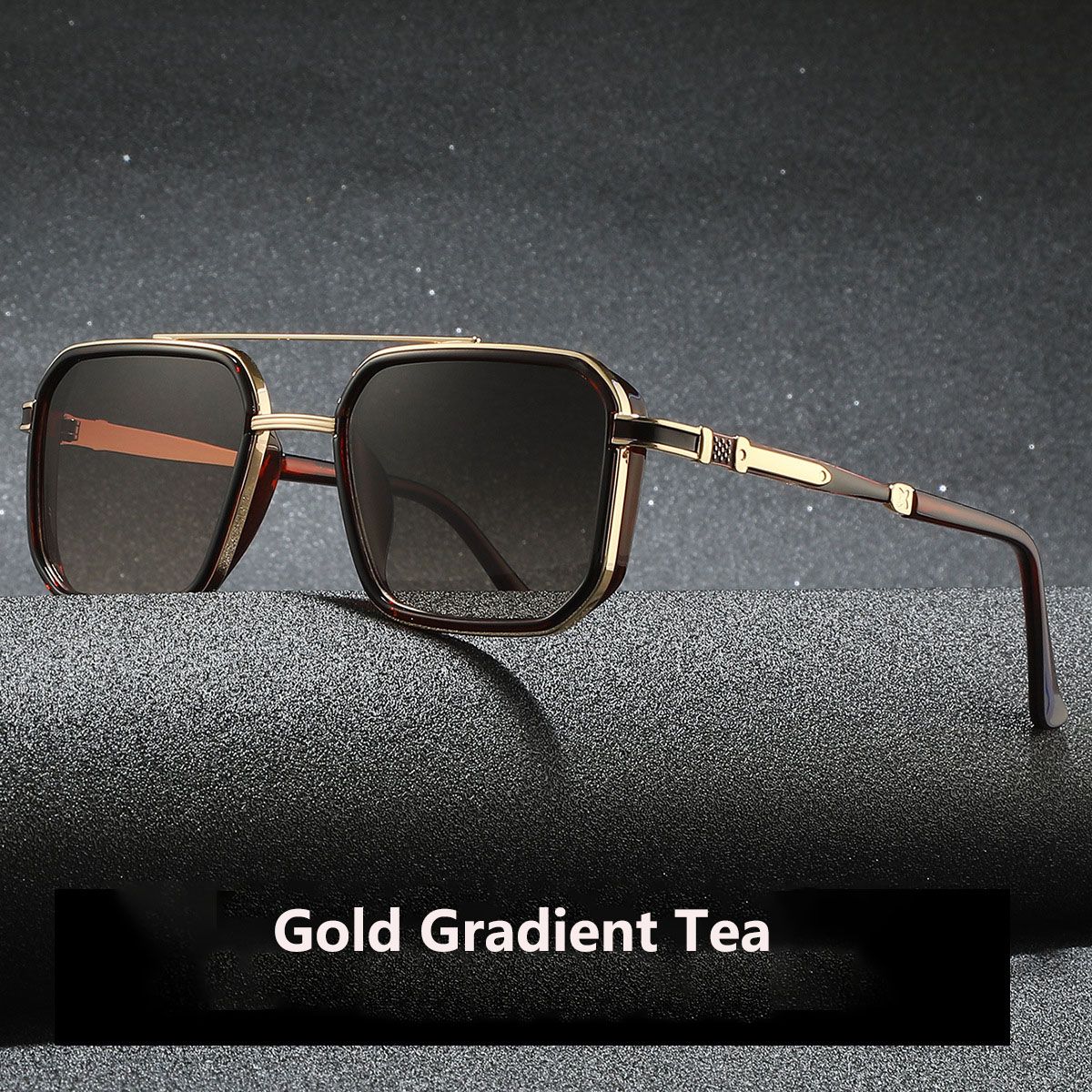 Square Polarized Sunglasses Men Metal Frame Glasses Resin Lens Male Sun Glasses Driving Travel Outdoor Eyewears UV400 Oculos