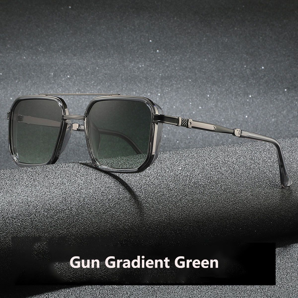 Square Polarized Sunglasses Men Metal Frame Glasses Resin Lens Male Sun Glasses Driving Travel Outdoor Eyewears UV400 Oculos