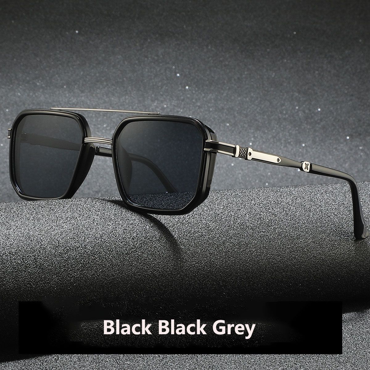 Square Polarized Sunglasses Men Metal Frame Glasses Resin Lens Male Sun Glasses Driving Travel Outdoor Eyewears UV400 Oculos