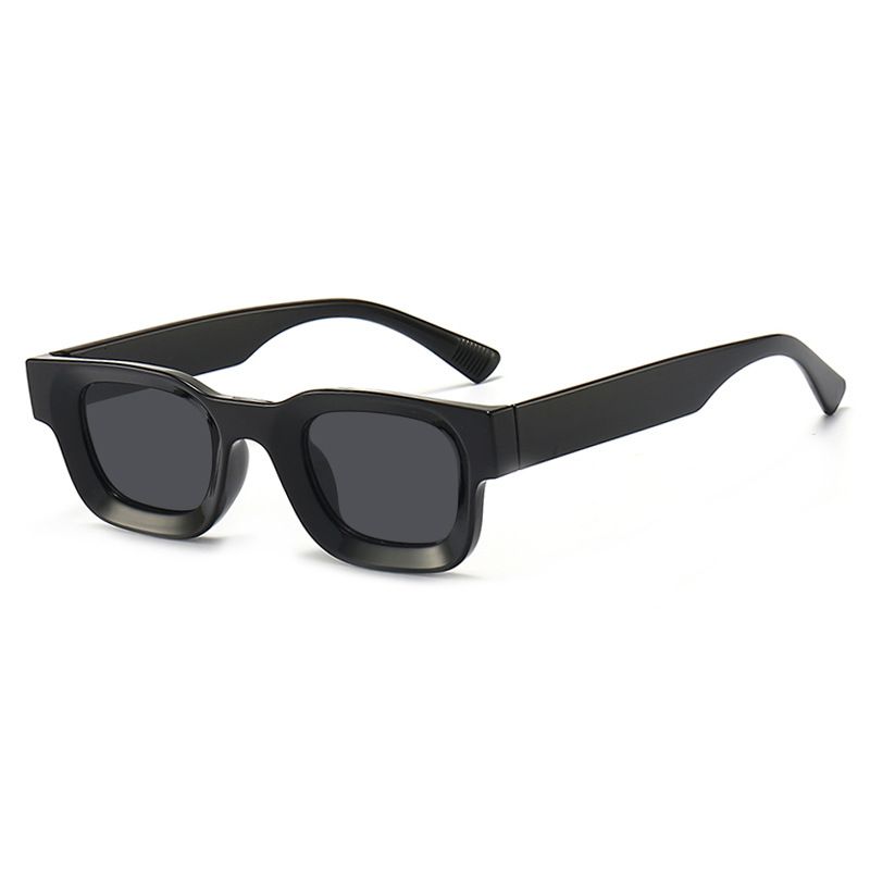 New Fashion Small Sunglasses Rectangle Thick Frame Square Sun Glasses Men's Black Blue Ladies Sun Shades Uv400 Unisex Eyewears