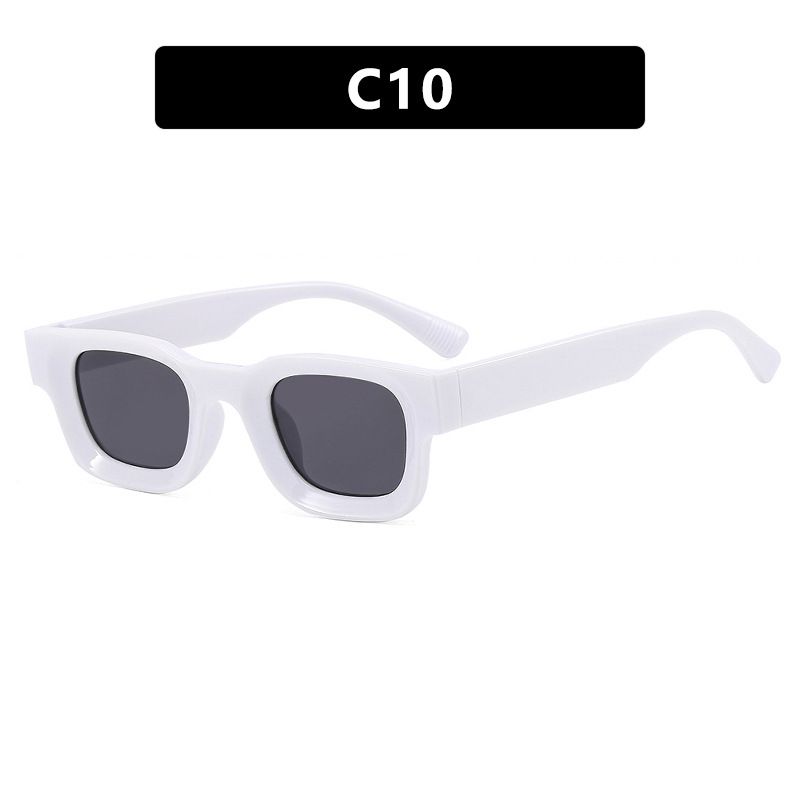 New Fashion Small Sunglasses Rectangle Thick Frame Square Sun Glasses Men's Black Blue Ladies Sun Shades Uv400 Unisex Eyewears