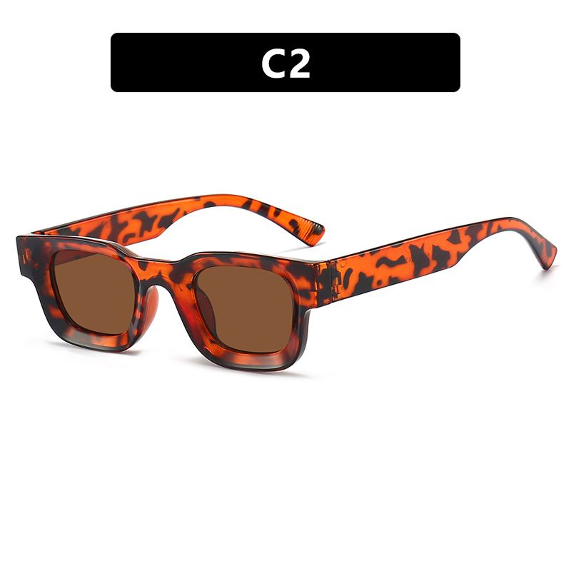 New Fashion Small Sunglasses Rectangle Thick Frame Square Sun Glasses Men's Black Blue Ladies Sun Shades Uv400 Unisex Eyewears