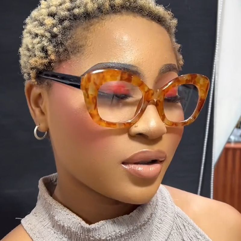 Vintage Cat Eye Glasses Frame Women Stylish Candy Color Rim Blue Light Blocking Optical Frames Trendy Brand Design Eyeglasses