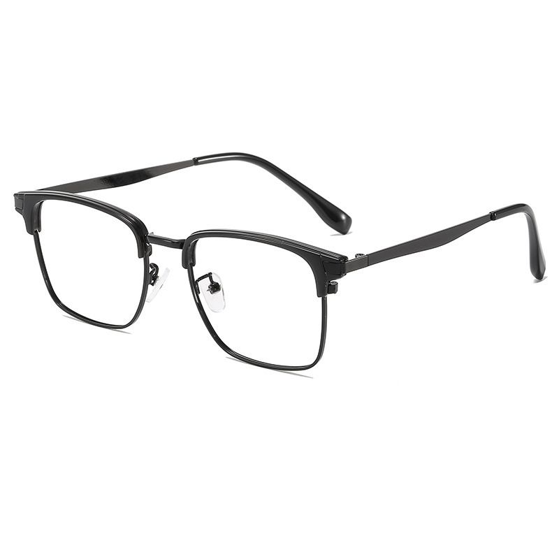 2025 New Anti-Blu-Ray Square Glasses Tr90 And Metal Men'S And Women'S Same Computer Mirror Competitive Gaming Goggles Glasses