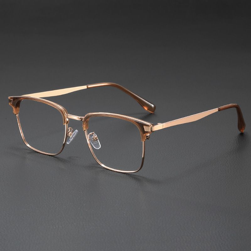 2025 New Anti-Blu-Ray Square Glasses Tr90 And Metal Men'S And Women'S Same Computer Mirror Competitive Gaming Goggles Glasses
