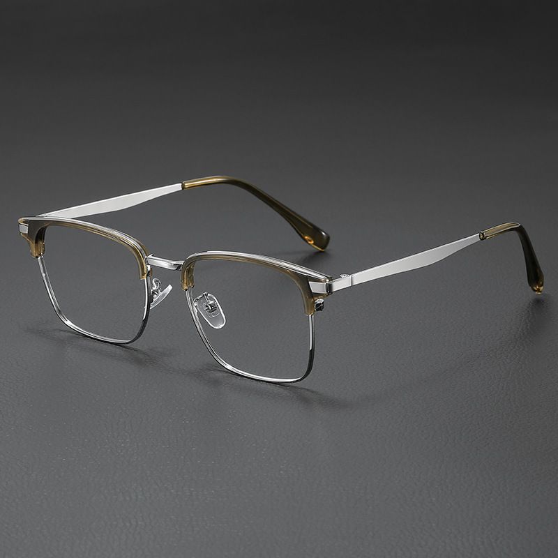 2025 New Anti-Blu-Ray Square Glasses Tr90 And Metal Men'S And Women'S Same Computer Mirror Competitive Gaming Goggles Glasses