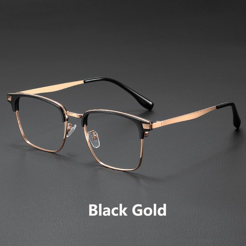 2025 New Anti-Blu-Ray Square Glasses Tr90 And Metal Men'S And Women'S Same Computer Mirror Competitive Gaming Goggles Glasses