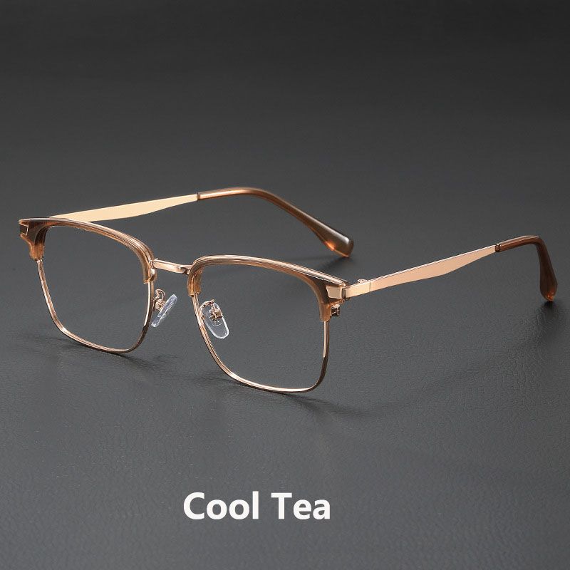 2025 New Anti-Blu-Ray Square Glasses Tr90 And Metal Men'S And Women'S Same Computer Mirror Competitive Gaming Goggles Glasses