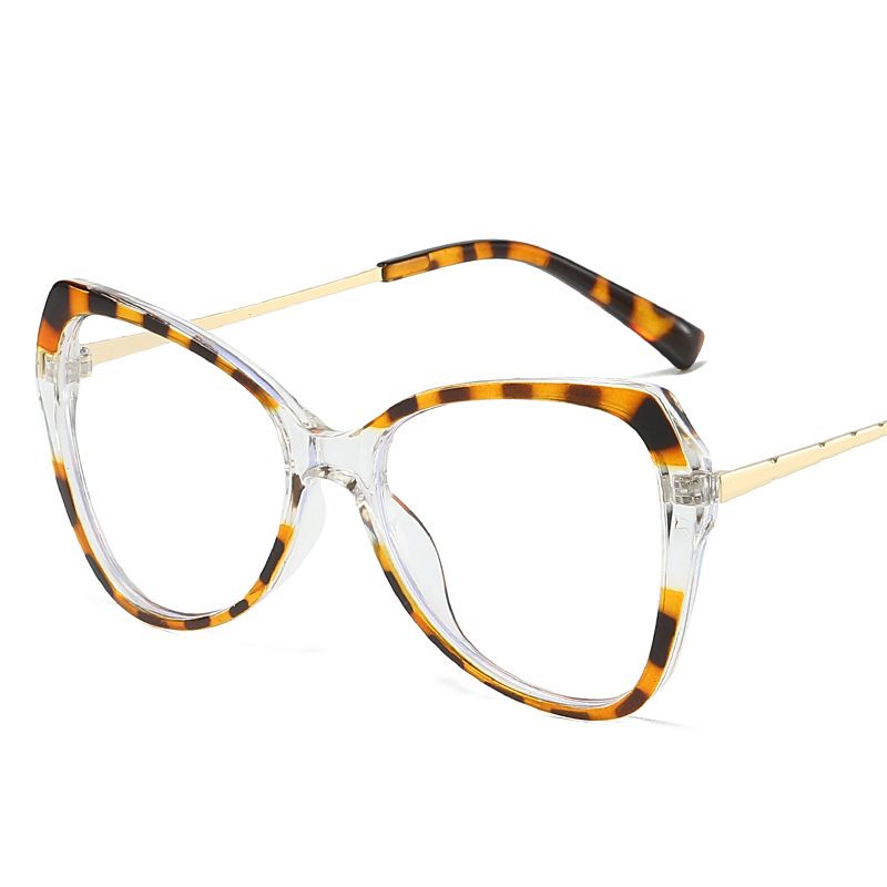 Luxury Brand Design Big Frame Cat Eye Blue Light Blocking Glasses Women Men Computer Optical Protection Eyeglasses Unisex Lentes