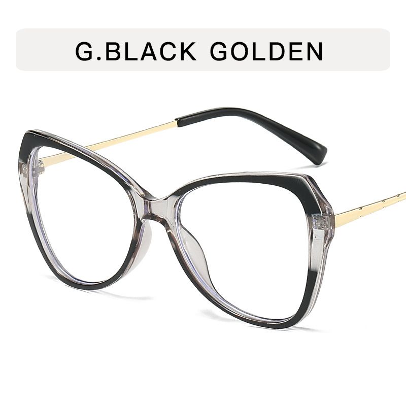 Luxury Brand Design Big Frame Cat Eye Blue Light Blocking Glasses Women Men Computer Optical Protection Eyeglasses Unisex Lentes