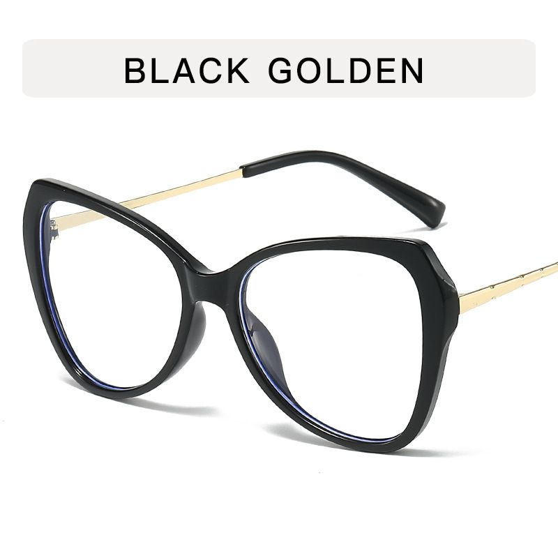 Luxury Brand Design Big Frame Cat Eye Blue Light Blocking Glasses Women Men Computer Optical Protection Eyeglasses Unisex Lentes
