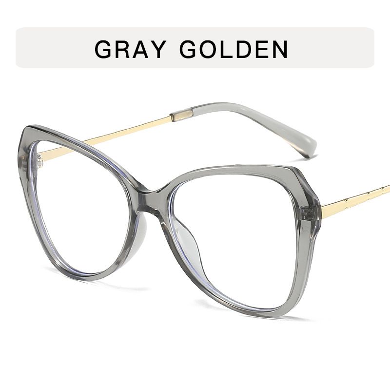 Luxury Brand Design Big Frame Cat Eye Blue Light Blocking Glasses Women Men Computer Optical Protection Eyeglasses Unisex Lentes