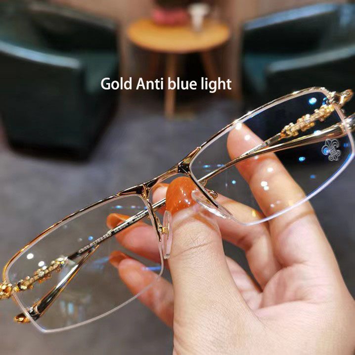 2025 New Photochromic Eyeglasses Anti Radiation Metal Frame Women Men Glasses INS Fashion Anti Blue Light Transitional Sunglasses