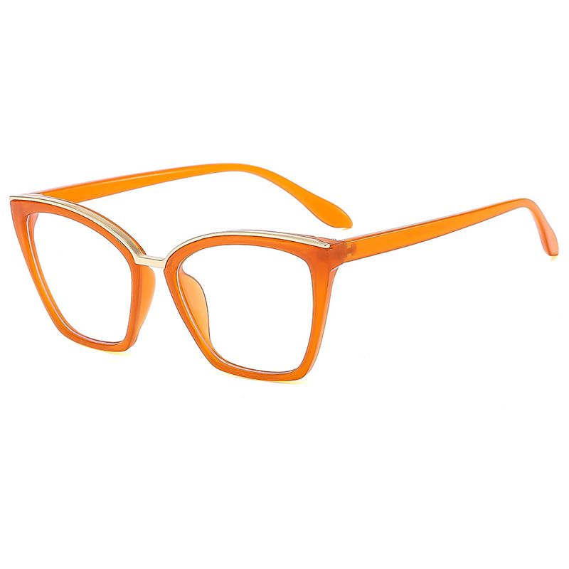 Oversized Cat Eye Glasses Frame Women Fashion Vintage Candy Color Rim Eyewear Trendy Chic Design Blue Light Blocking Eyeglasses