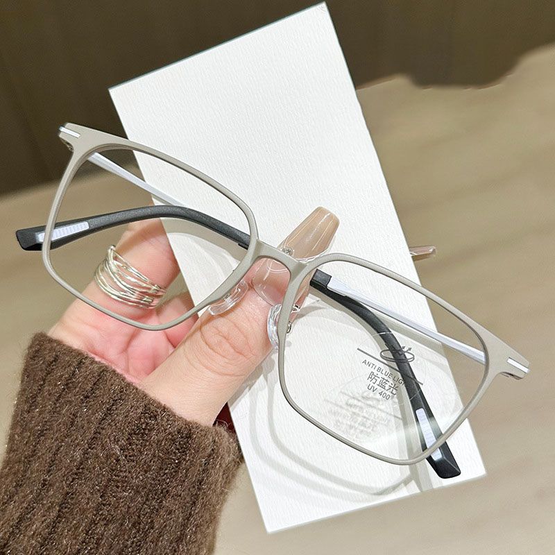 Fashion Trendy Glasses Frame Men Women Ultralight TR Square Anti Blue Light Transparent Lens High Quality Eyeglasses