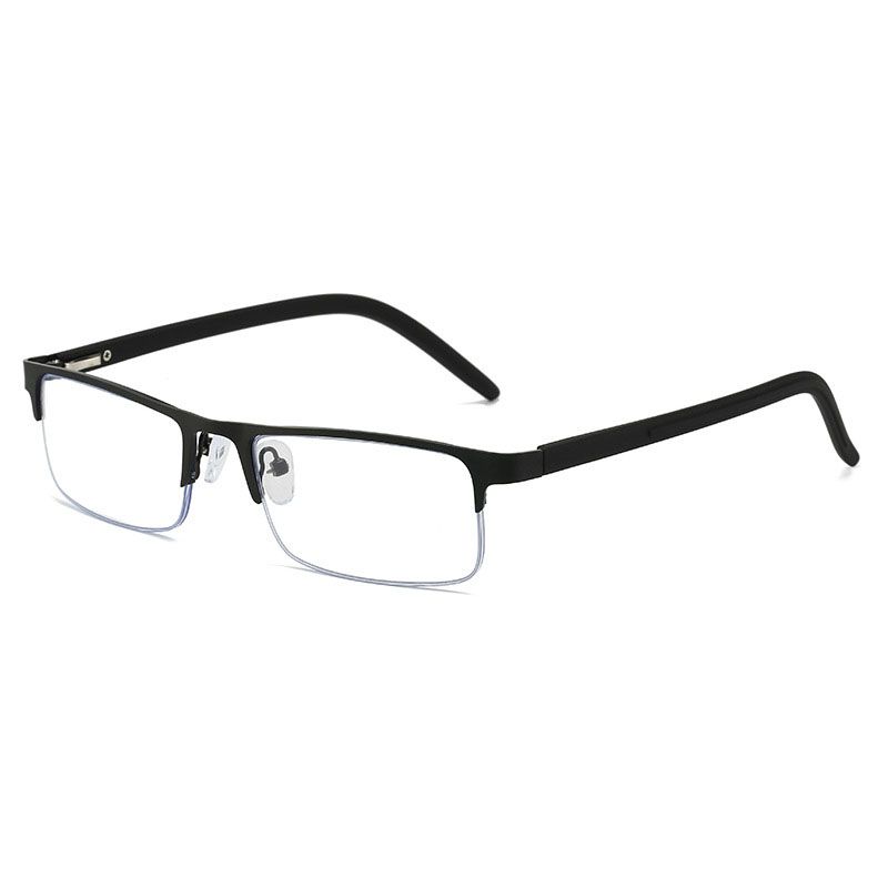 Photochromic Anti Radiation Blue Light Eyeglasses Square Metal Frame Computer Glasses for Women Men Transparent Lens Eyegalsses