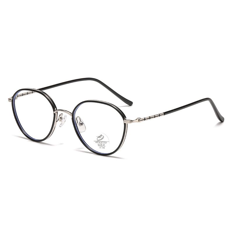 2026 New Ultralight Vintage Metal Glasses Frame Men Women Ellipse Frame Anti Blue Light Transparent Lens Optical Computer Eyeglasses