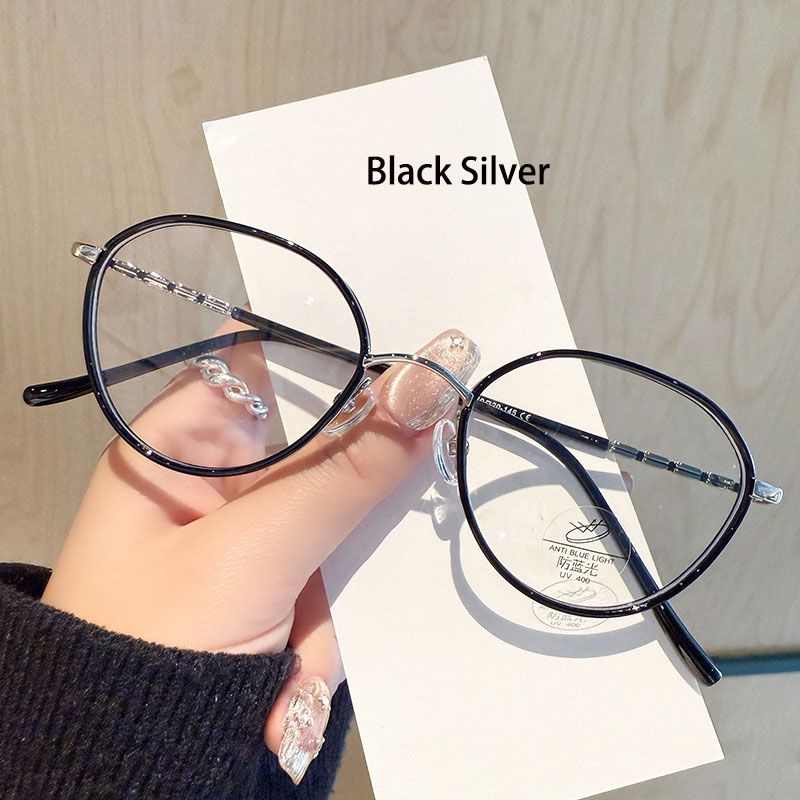 2026 New Ultralight Vintage Metal Glasses Frame Men Women Ellipse Frame Anti Blue Light Transparent Lens Optical Computer Eyeglasses