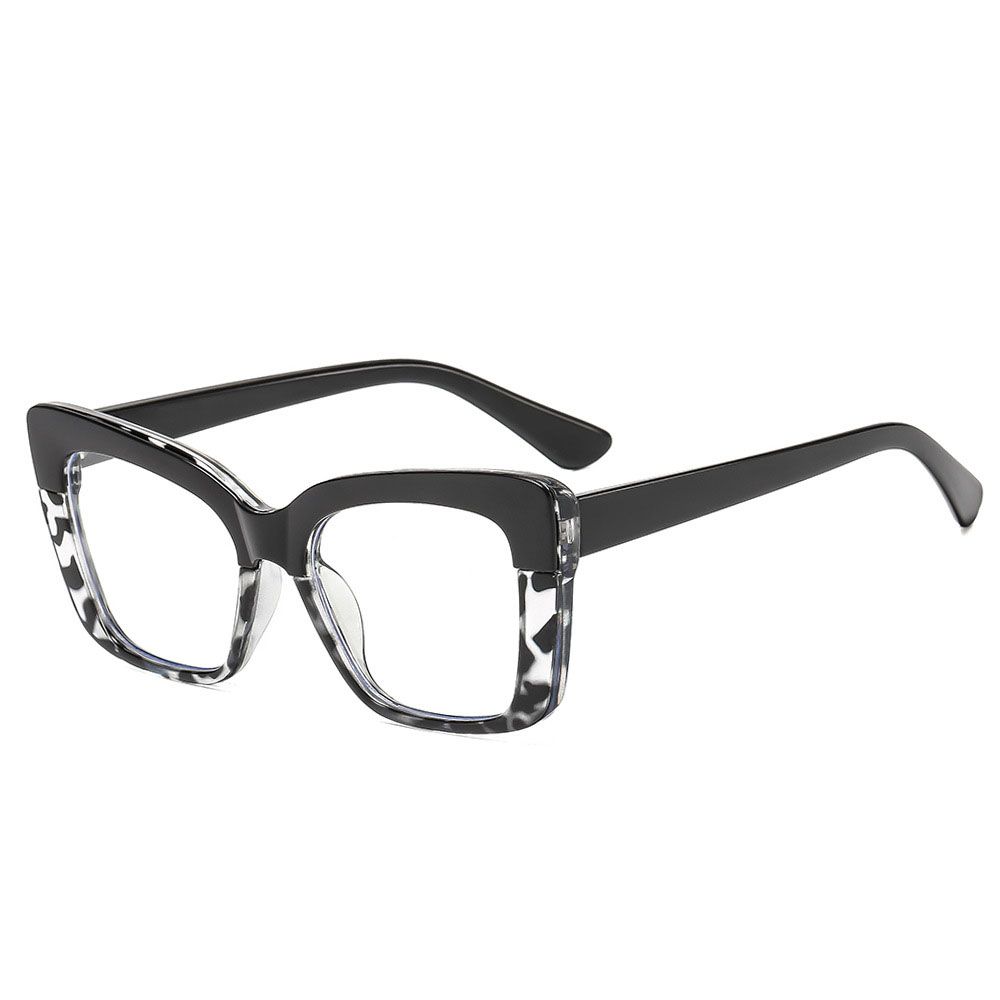Fashion Metal Eyebrow Candy Color Cat Eye Women Glasses Frame Trending Anti Blue Light Blocking Transparent Lens Eyewear Women