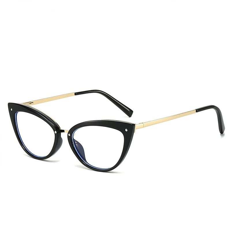 Vintage Cat Eye Clear Glasses Women Stylish Candy Color Rim Blue Light Blocking Optical Frames Trendy Brand Design Eyeglasses
