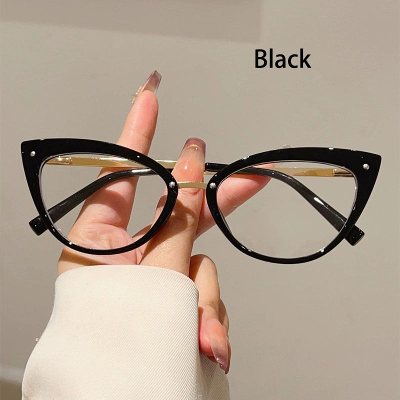 Vintage Cat Eye Clear Glasses Women Stylish Candy Color Rim Blue Light Blocking Optical Frames Trendy Brand Design Eyeglasses
