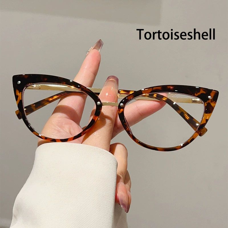 Vintage Cat Eye Clear Glasses Women Stylish Candy Color Rim Blue Light Blocking Optical Frames Trendy Brand Design Eyeglasses