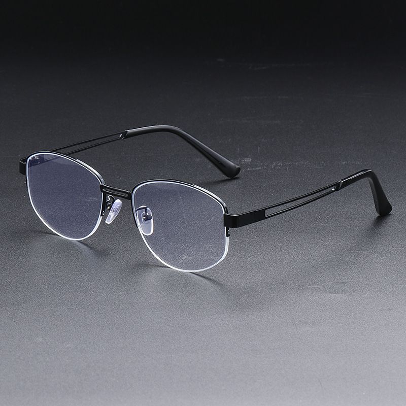 Classic Retro Rectangle Glasses Frame Men Women 2026 New Ultralight Metal Half Frame Anti Blue Light Transparent Lens Optical Eyewear