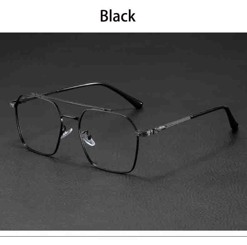 Vintage Blue Ray Blocking Anti-Blue Light Glasses Frame Ultralight Metal Square Eyeglasses Eye Protection Frame Eyewear Office