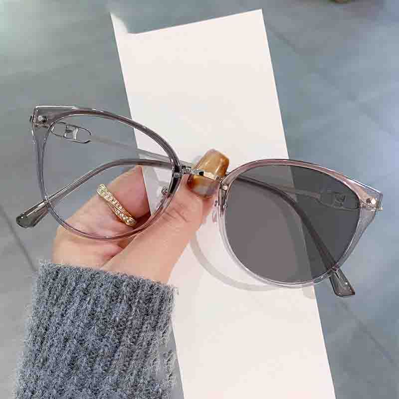 2026 Photochromic Glasses For Men Women Fashion Cat Eye Frame Transparent Lens Outdoor UV Protection Sun Shades Computer Eyewear