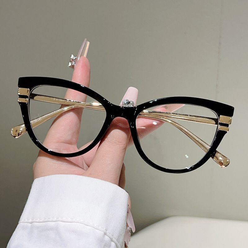 Fashion Vintage Cat Eye Anti Blue Light Optical Lens Glasses Women Luxury Computer Clear Lens Customize Eye Glasses Frames