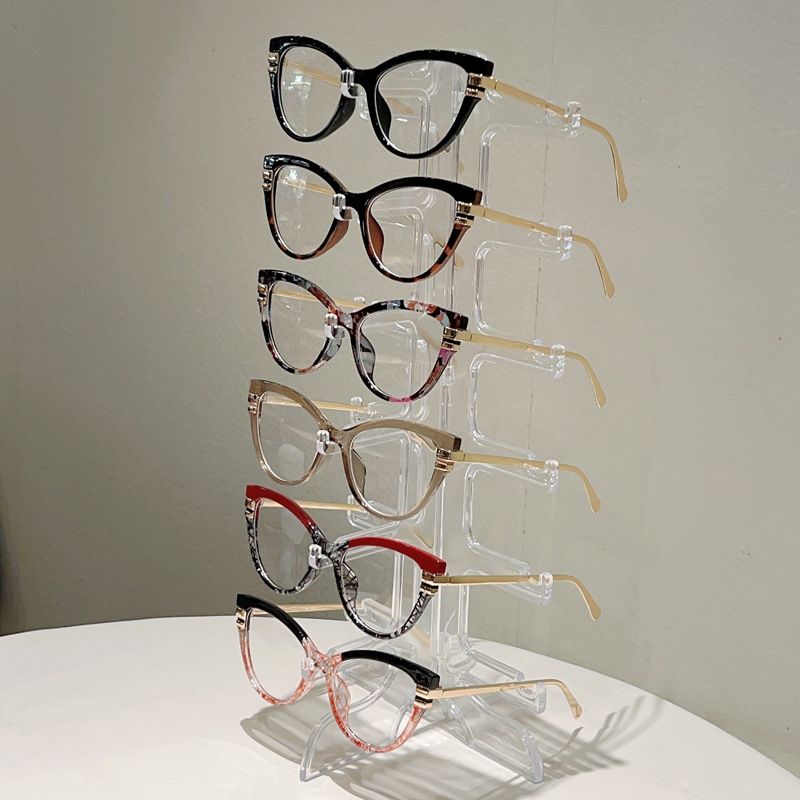 Fashion Vintage Cat Eye Anti Blue Light Optical Lens Glasses Women Luxury Computer Clear Lens Customize Eye Glasses Frames