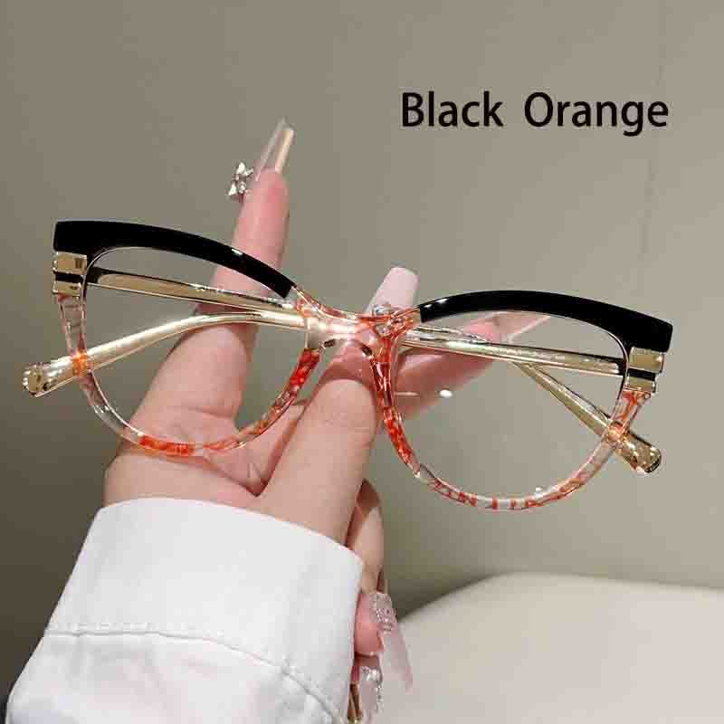 Fashion Vintage Cat Eye Anti Blue Light Optical Lens Glasses Women Luxury Computer Clear Lens Customize Eye Glasses Frames